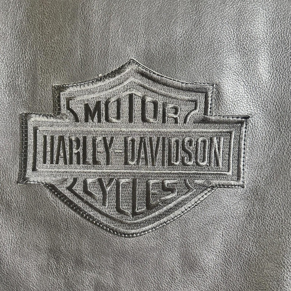 HARLEY DAVIDSON Small Custom Eagle Leather Biker Motorcycle Vest HD Patches S - Picture 4 of 16